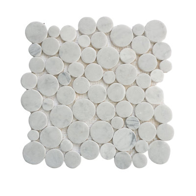 Alaska 12" x 12" Natural Stone Penny Round Mosaic Wall & Floor Tile