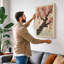 Flowering Branch in Spring Japandi - Wrapped Canvas-1213791141-1213791186