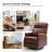Elimelec Genuine Leather Manual Swivel Recliner-1899410563