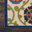 Tapis intérieur / extérieur à motif floral ivoire / bleu / vert Eaglin-227301446