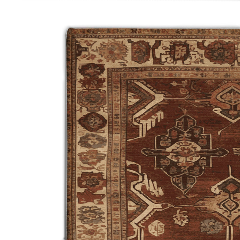 Turkish Brown Indoor and Outdoor Area Rug, Rectangle 2' x 3'