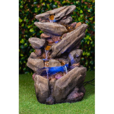 Outdoor Floor Fountain with Lights