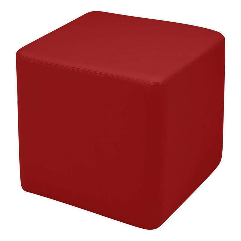 Pro Series Upholstered Square Ottoman 18" Height, Crimson