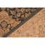 Hand Knotted Silk Area Rug in Black And Light Gold