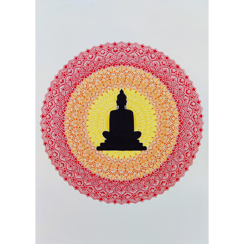 Peinture de Bouddha Mandala | Art bouddhiste | Décoration murale | Kirti Sai