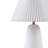 Textured Ceramic Table Lamp with Fluted Fabric Shade White See below