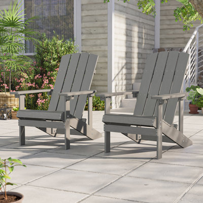 Kona HIPS Adirondack Chair Weather Resistant 350 Lbs for Outside Plastic Firepit Chair