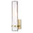 Vilo 1-Light 4.5 inch Wide Golden Brass Gold Contemporary Bathroom Vanity Lighting Fixture, Outer Clear Water, Inner White Frosted Opal Glass Shade, Dimmable LED Compatible, Wall Mounted Sconce-808856384
