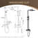 Adjustable Height Slide Bar Shower Faucet Set With Tub Spout, Exposed Matte Black Luxury Brass Complete Shower System With Rough-In Valve