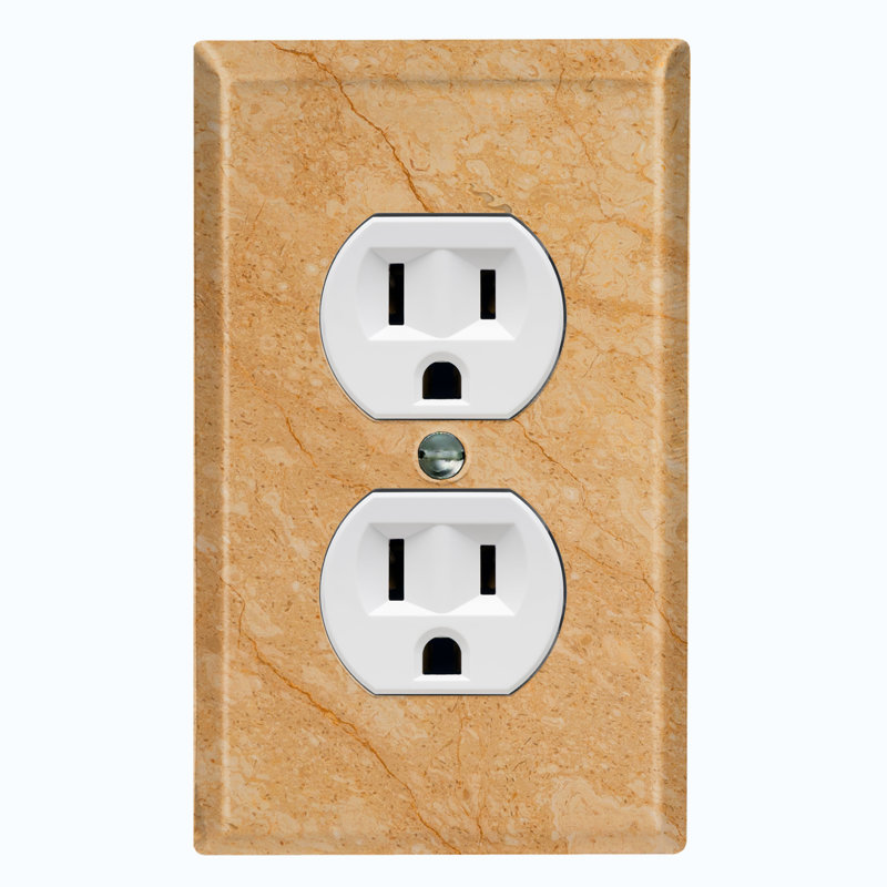 Patterned 1 - Gang Duplex Outlet Standard Wall Plate