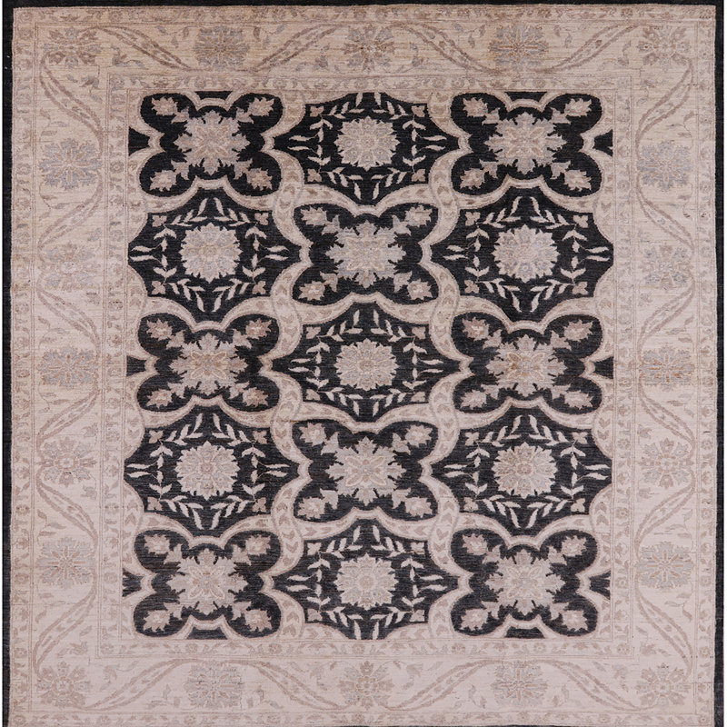 Tapis brun / beige Tecoma, Carré 6 pi