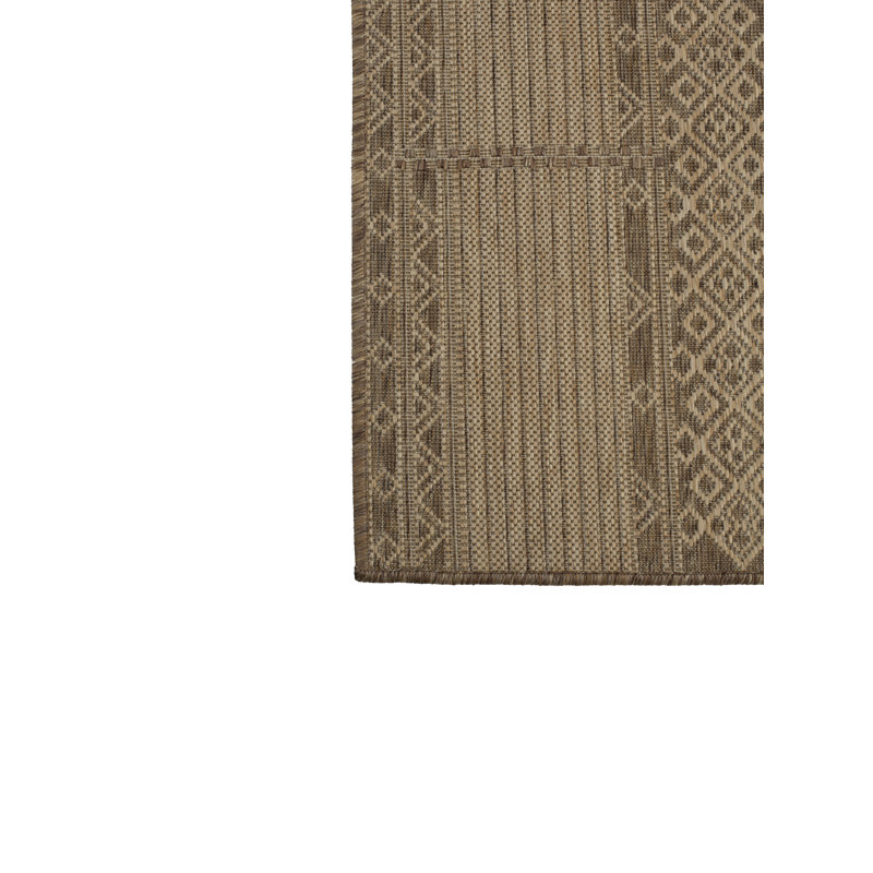 Tapis intérieur / extérieur brun Waring, Rectangle 7 pi 10 po x 10 pi