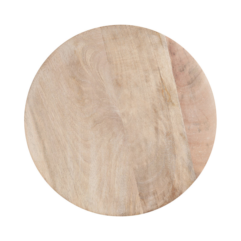 Nara Wooden Wavy Round Serving Tray