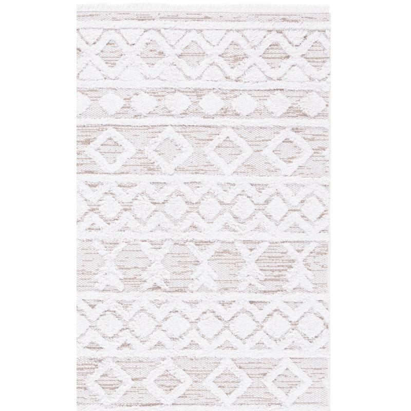 Tapis ivoire / beige Helgeson, Rectangle de 10 pi x 14 pi