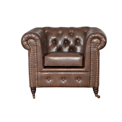 Batch Faux Leather Chesterfield Chair