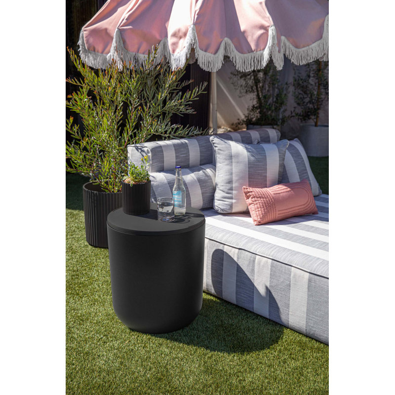 Table d'appoint ronde 18,5 po Kona, Noir