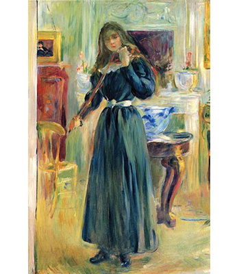 « julie playing violin' » par berthe morisot, reproduction d’art