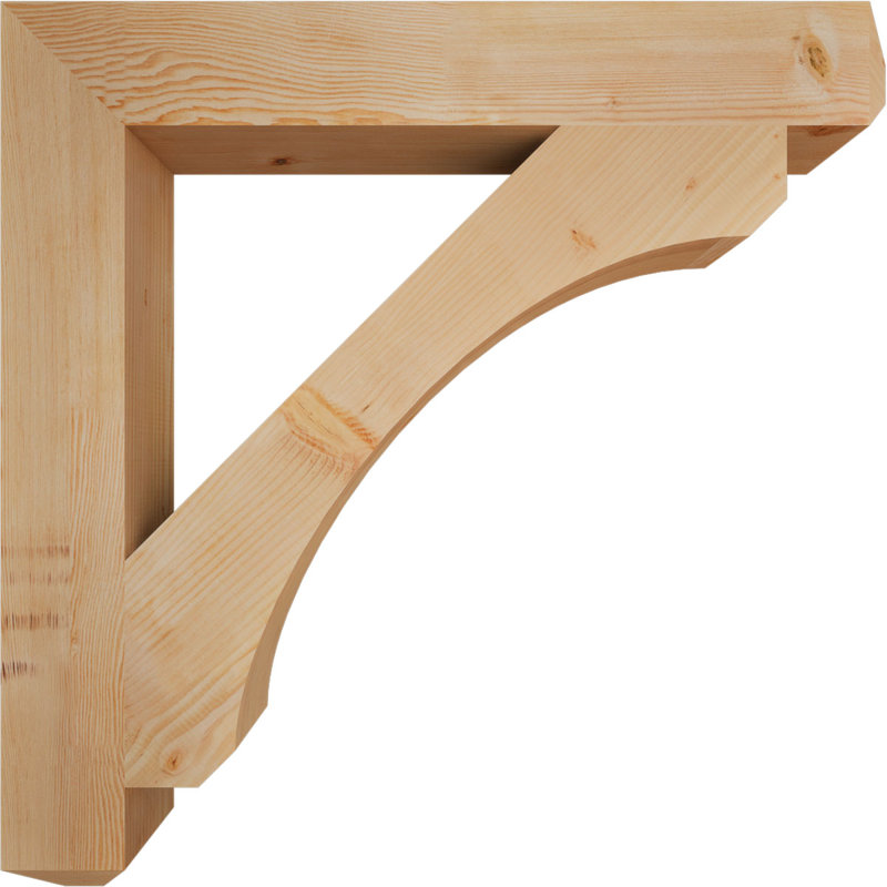 Support lisse Legacy Craftsman, Sapin de Douglas, H 44 po x l 5,5 po x P 44 po