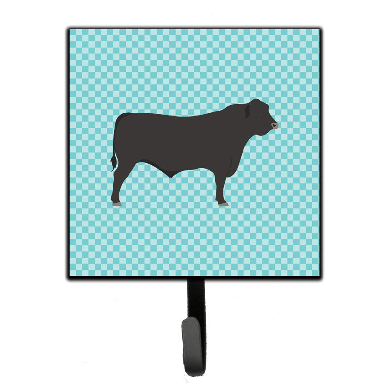 Organisateur de clés murales avec crochets clés angus vache Madhava, Bleu