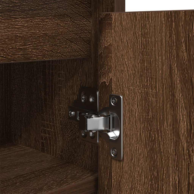 Shoe Cabinet 57X34x76 Cm Engineered Wood, Brown Oak
