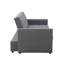 Canapé-lit 1 pièce en tissu gris moelleux