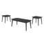 Ensemble de 3 tables basses rectangulaires, noir
