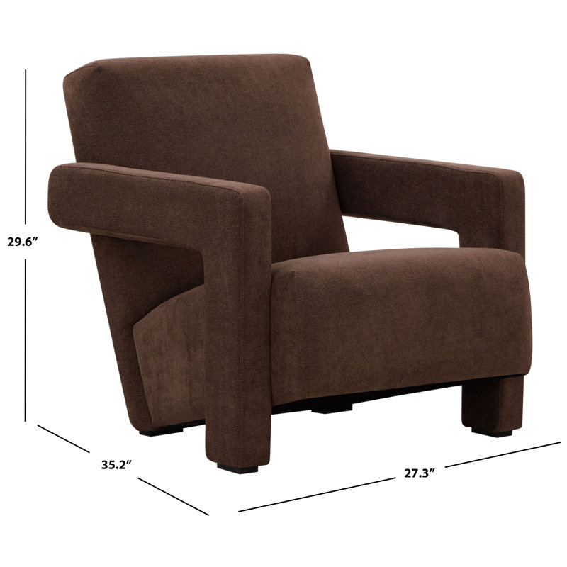 Fauteuil d'appoint moderne Olsen, Velours moka