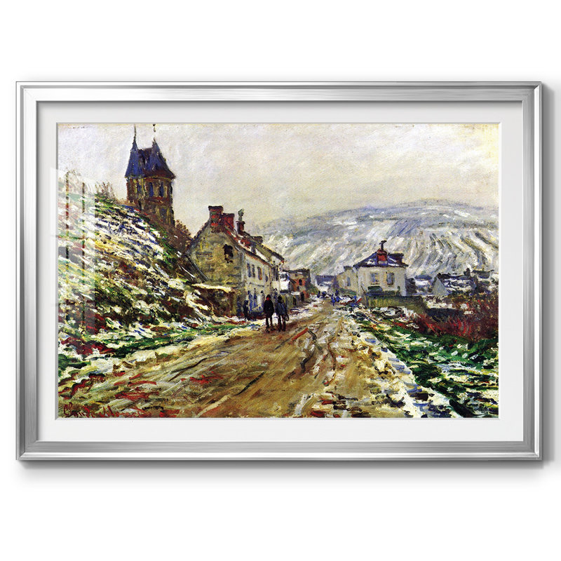Monet, impression sur papier encadrée, H 15 po x l 21 po x P 1,5 po, Argent