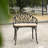 Tulip Patio Garden Bench Metal Park Bench Cast Aluminum Outdoor Furniture With Floral Rose For Patio,Park,Lawn,Yardblack Withe Cushion-617577284