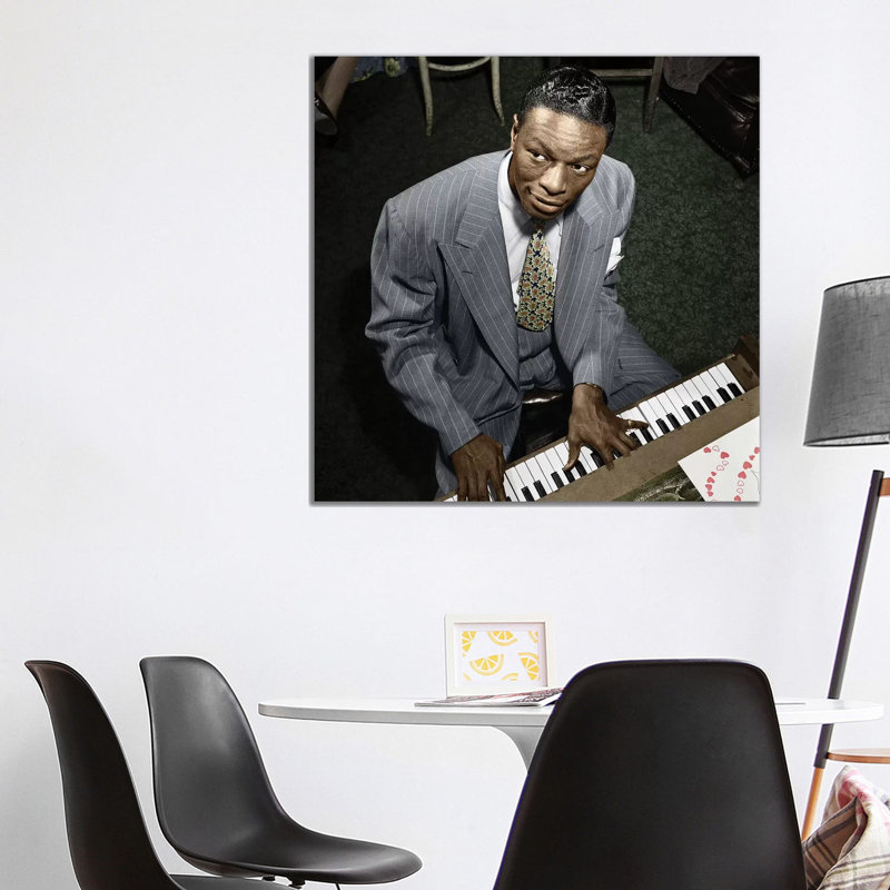 Nat King Cole (1919-1965) 1 Piece Wrapped Canvas Wall Art, 93.98 cm H x 93.98 cm W x 3.175 cm D
