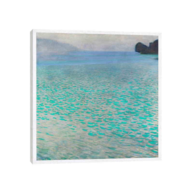 Attersee (Lake Attersee) by Gustav Klimt - 1 Piece Wall Art on Canvas, 45.72 cm H x 45.72 cm W, White Framed