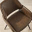 48 cm H Faux Leather Full Back Side Chair in Brown