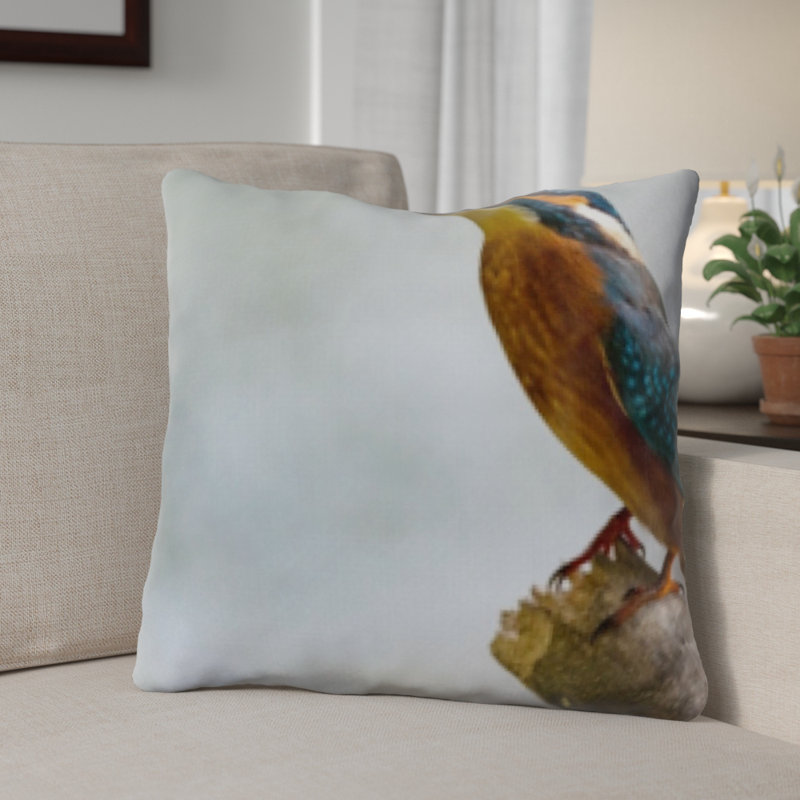 Coussin décoratif à oiseau sur un arbre Chagoya