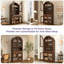 Armoire de bar 70 po de hauteur avec portes en verre trempé, 9 porte-bouteilles, grand tiroir, tablette réglable, porte-verres et armoire à café-131246673