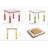 Whiteboard Adjustable Square 4 Students Activity Table