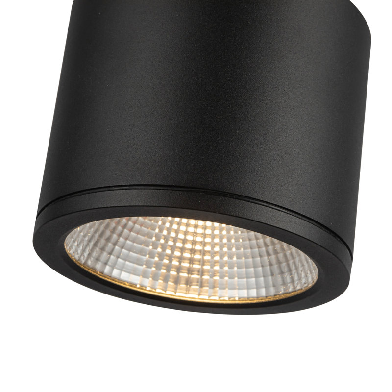 Luminaire suspendu d'extérieur à DEL noir 4 po (5 po de diamètre) Nordic, Noir