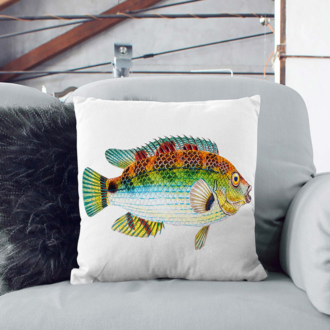 Goldfinny Fish by Edward Donovan Cushion with Filling