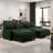 Sectional Sofa With 2 Removable Ottoman, 2 Usb Ports, 2 Cup Holders And Large Storage-94051532