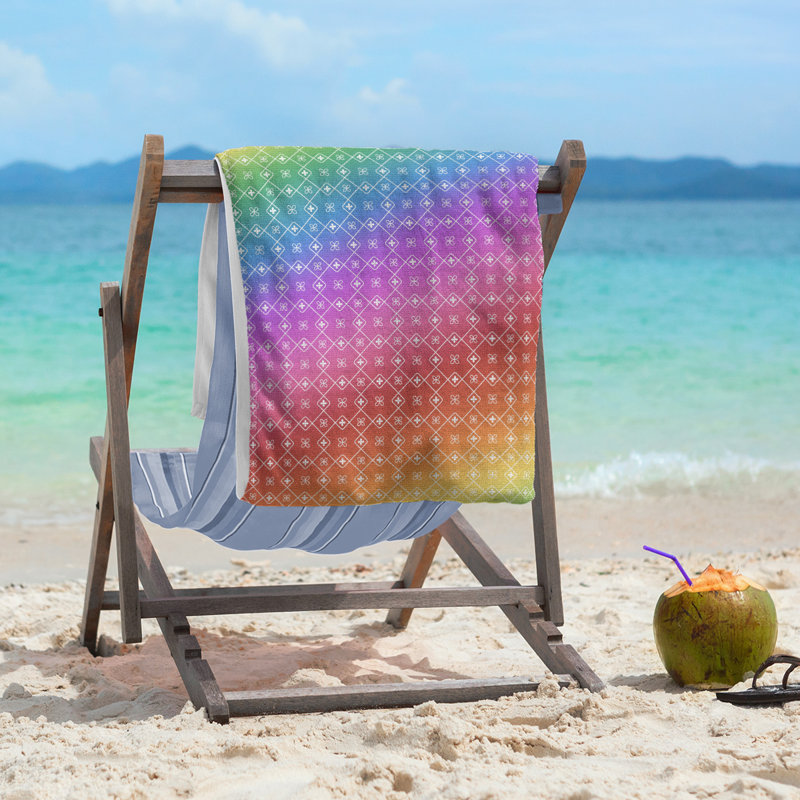 Katelyn Elizabeth Beach Towel, Black/Red/White
