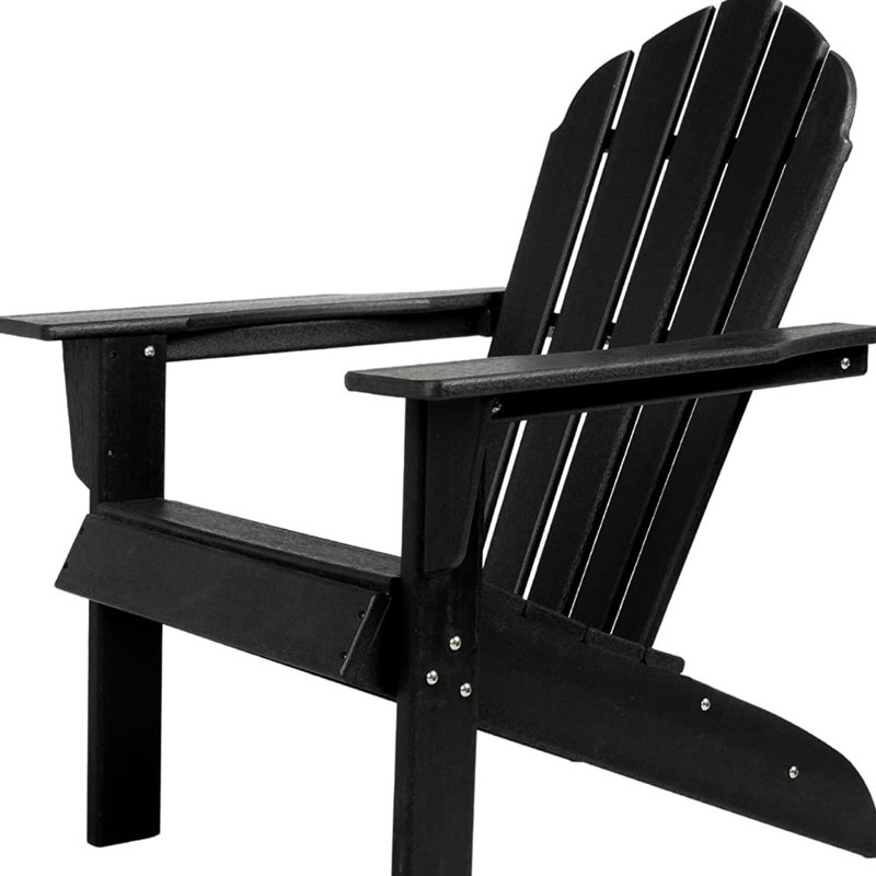 Chaise Adirondack 32 po en plastique robuste, Noir