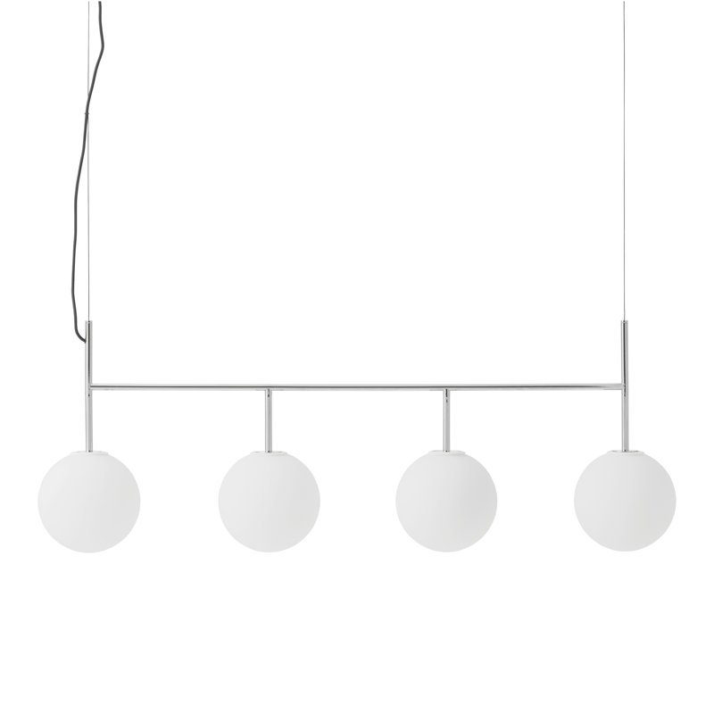 TR Bulb Series 4 - Light Pendant, Matte Opal, Polished Steel