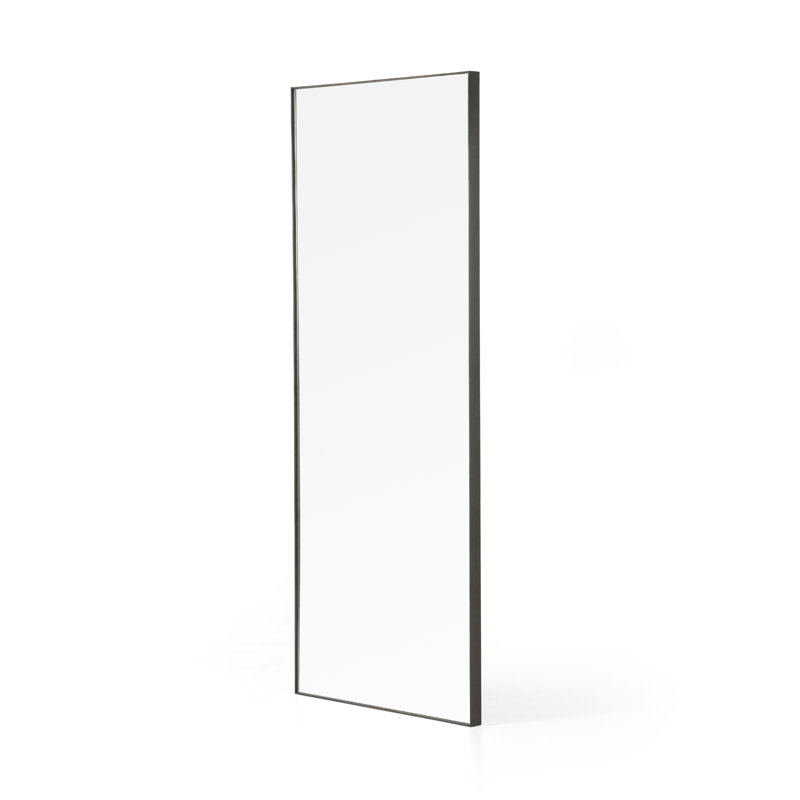 Bellvue Rectangle Metal Mirror, Black