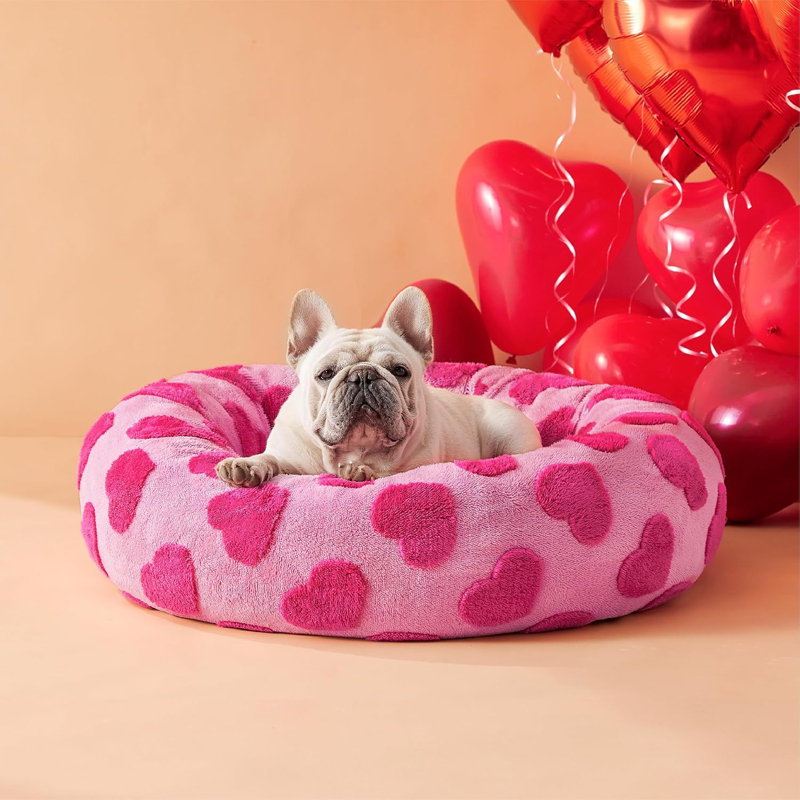 Lit pour chien Lesure Donut, S (H 7 po x l 23 po x P 23 po), Nuage bleu clair