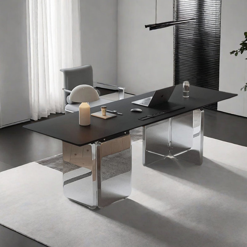 Deguzman, Black/Silver, 29.53" H x 78.74" W x 27.56" D