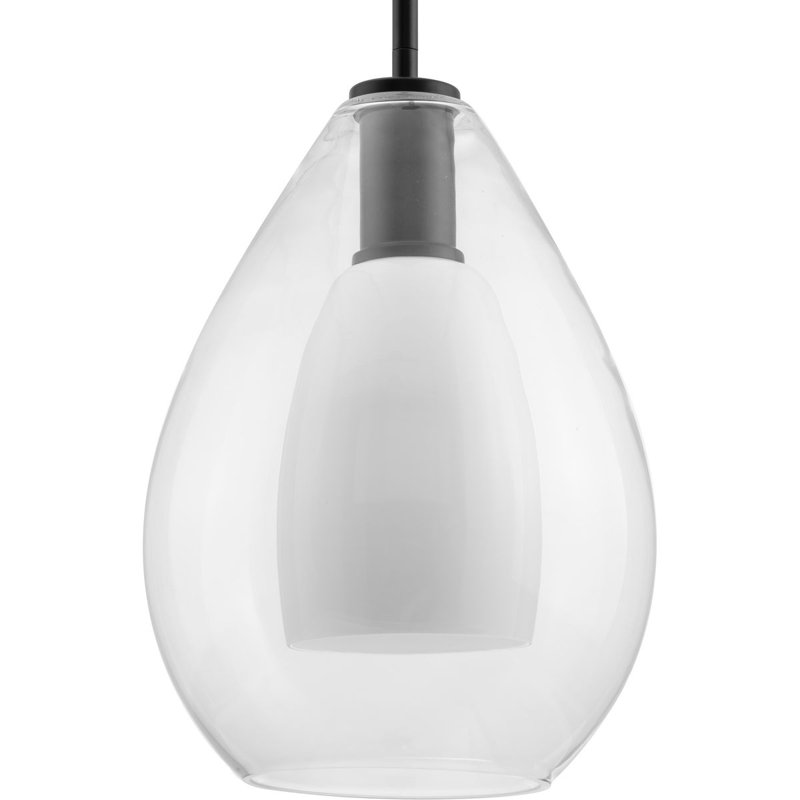 Eldine 1 - Light Teardrop Pendant, Matte Black, 14.25" H x 9.87" W x 9.87" D