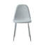 Mose 45cm H Fabric Upholstered Metal Upholstered Back Side Chair in Grey-367622629-292376149