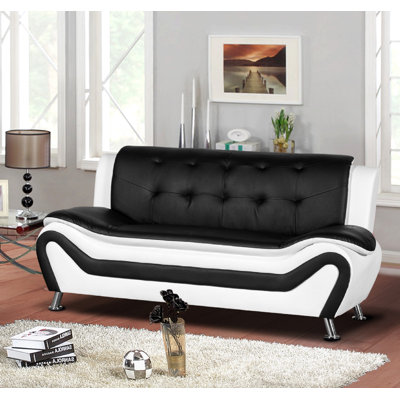 Lizbeth 74.5'' Faux Leather Sofa