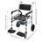 Lockable Rolling Shower Chair With Commode(U-Shape Seat)