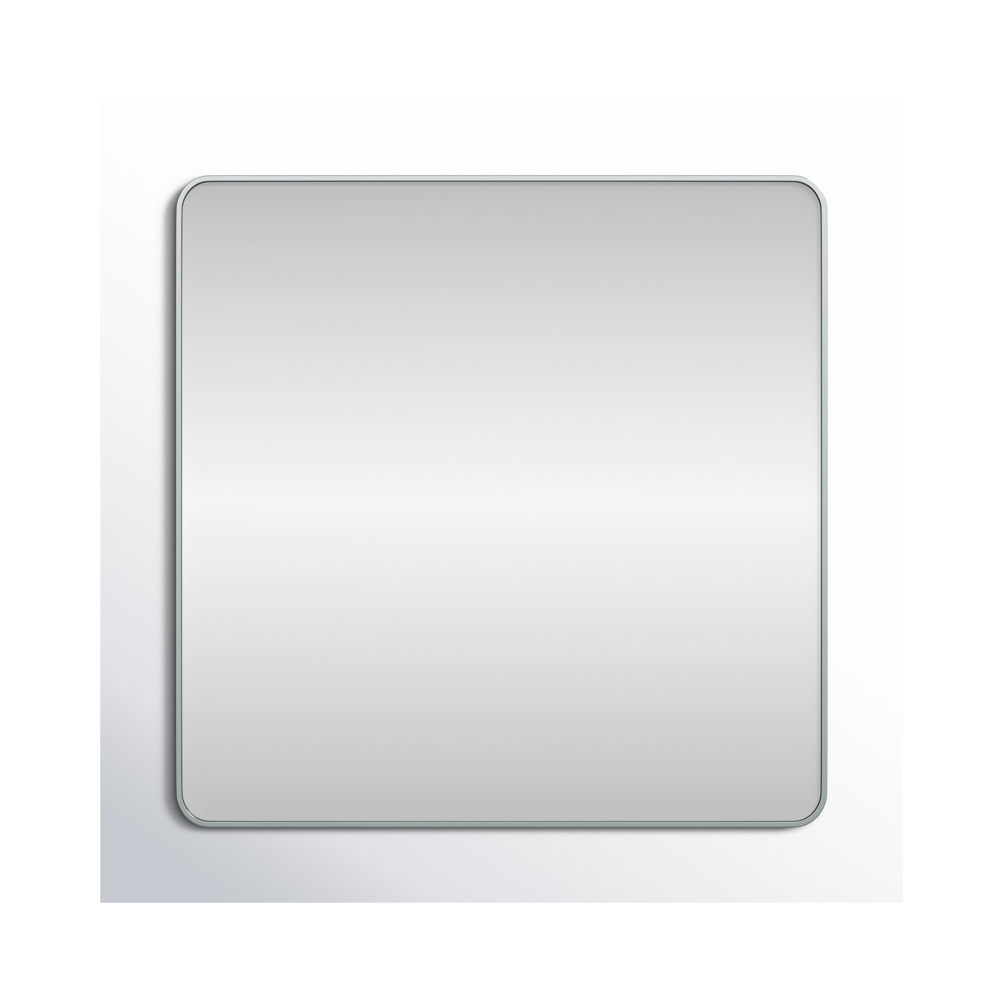 Metal Square Wall Mirror, 42"  x 42" , Silver