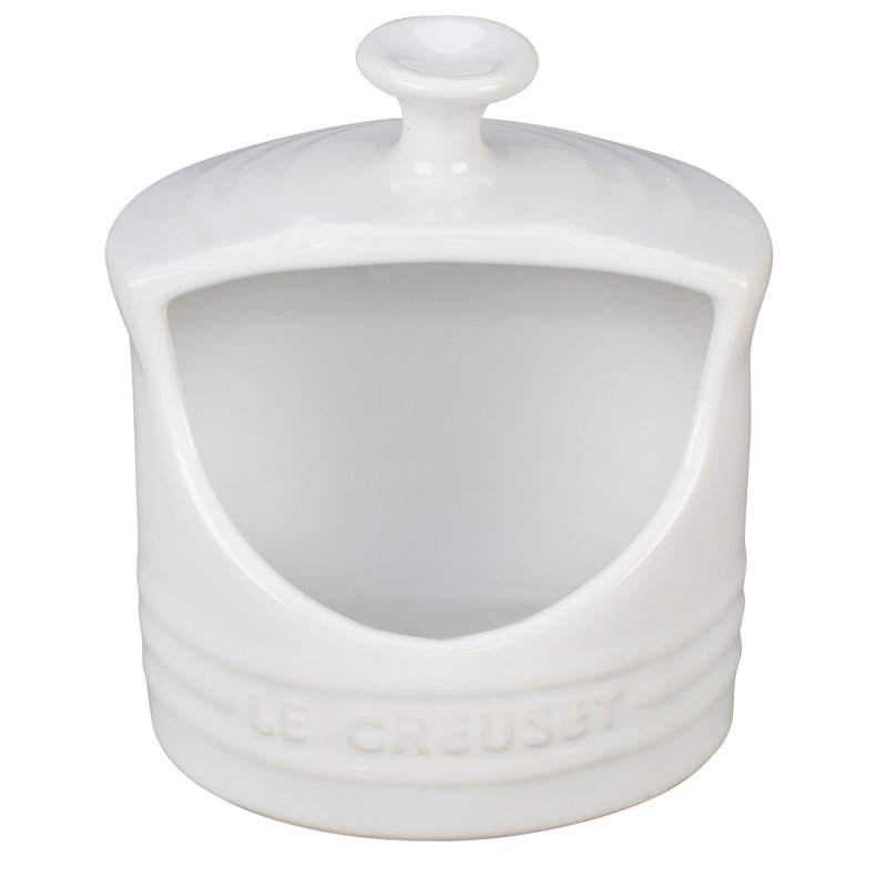 Stoneware Salt Crock, White